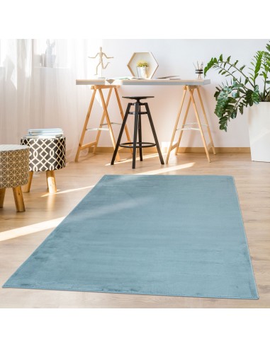 Tapis bleu uni et doux - SIERA sélection de produits