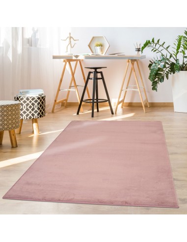 Tapis rose uni et doux - SIERA pas cher chine