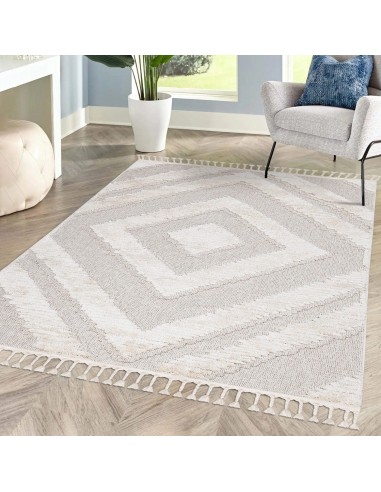 Tapis gris à motif losange - LUNA Venez acheter