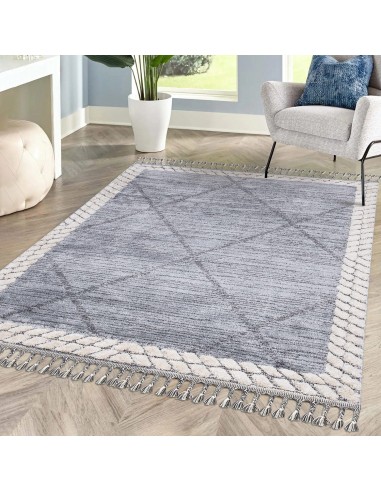 Tapis gris à motif quadrille discret - LUNA Jusqu'à 80% De Réduction