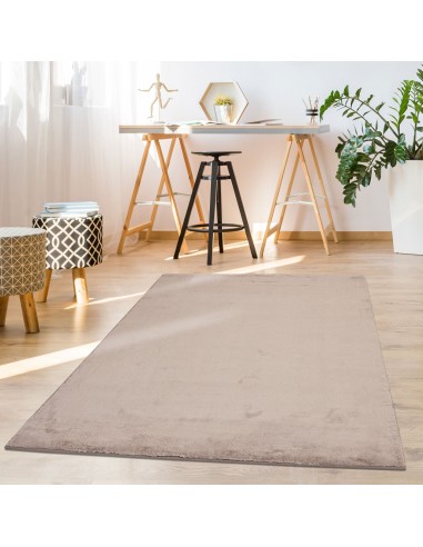 Tapis taupe uni et doux - SIERA Comparez plus de prix