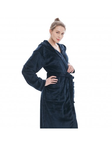 Robe de chambre polaire bleu marine | Peignoir de bain femme Les magasins à Paris et en Île-de-France