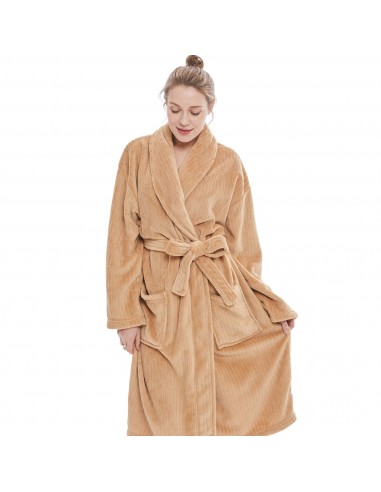 Robe de chambre polaire marron | Peignoir de bain femme en ligne