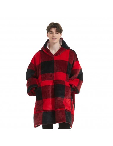 Sweat Plaid Écossais - Pull Plaid Polaire Homme à capuche et poche centrale shop