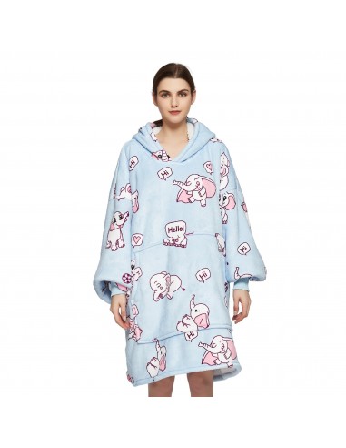 Sweat Plaid Éléphant - Pull Plaid Polaire Femme à capuche et poche centrale du meilleur 