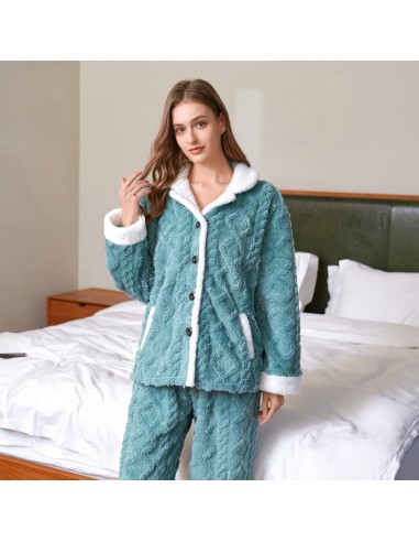 Pyjama Pilou Pilou Femme Turquoise - Molleton doux et doublure polaire intérieure Comparez plus de prix