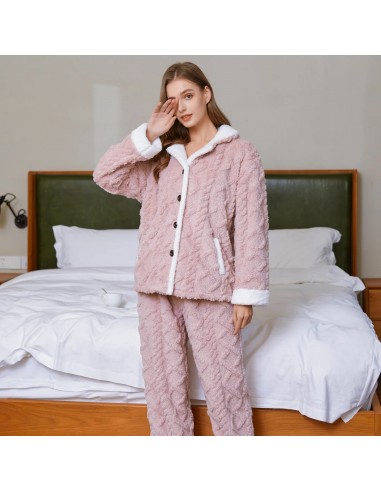 Rosa Pilou Pilou-pyjamas för damer - Mjuk fleece och innerfoder i fleece vous aussi creer 