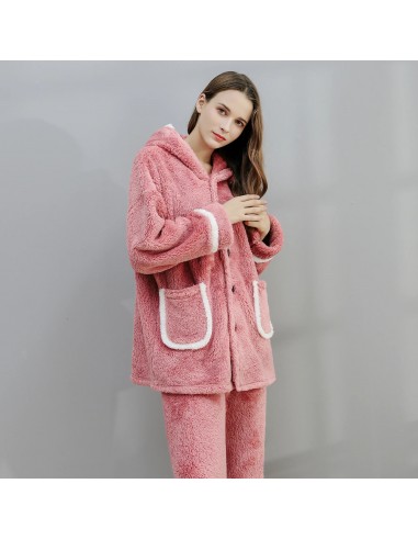 Pyjamas Pilou Fuchsia för damer - Mjuk fleece och innerfoder i fleece Comment ça marche