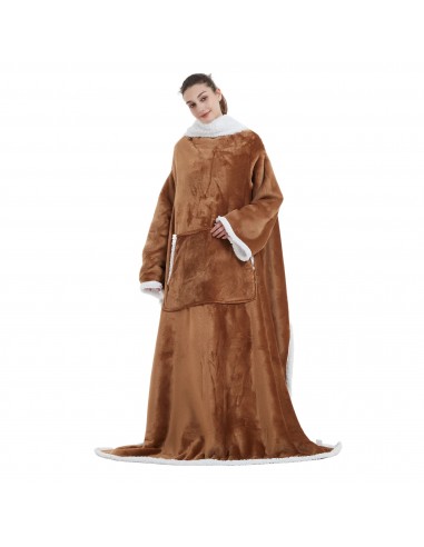 Giant Brown Cocooning Throw - Mysig filt med fleecefoder la colonne vertébrale