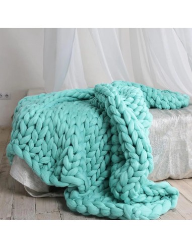 Emerald "Adèle" Chunky Knit Pläd i mjuk och varm stickning france