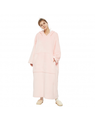 Plaid med ærmer Pink - Kæmpe fleece tæppe soldes