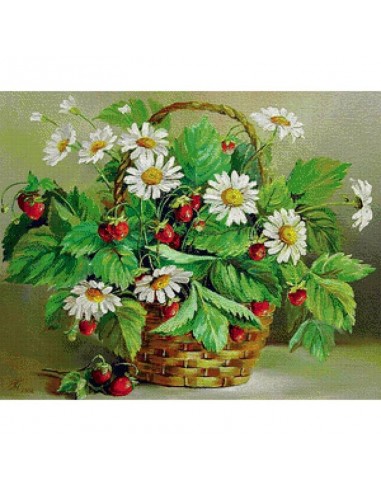 Panier de Marguerites et Fraises Vous souhaitez 