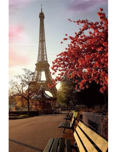 Vue sur la Tour Eiffel au Printemps outlet