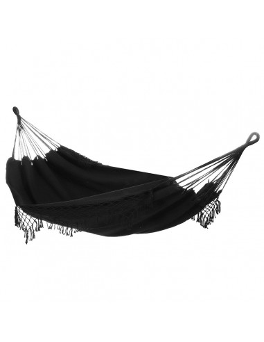 Hamac Macramé Noir - 2 personnes - Avec franges d'Europe débarque