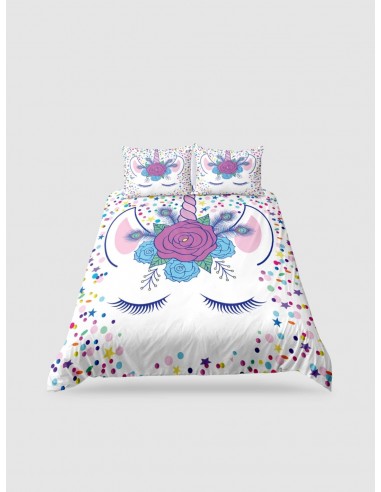 housse de couette  licorne 2 personnes pas cher