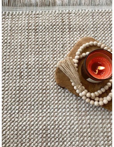 Tapis beige avec franges - BALI Livraison rapide