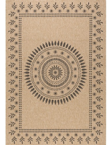 Tapis jute motif noir - IBIZA le concept de la Pate a emporter 