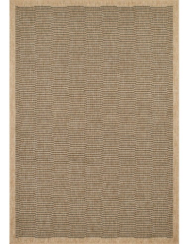 Tapis jute motif graphique noir - IBIZA de France