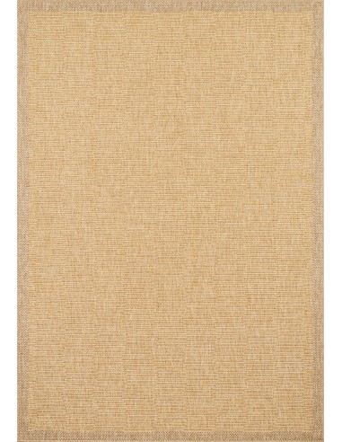 Tapis jute motif graphique jaune - IBIZA pas chere