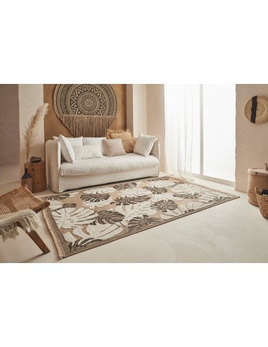 Tapis naturel motif feuille de palmier - CANCUN la livraison gratuite