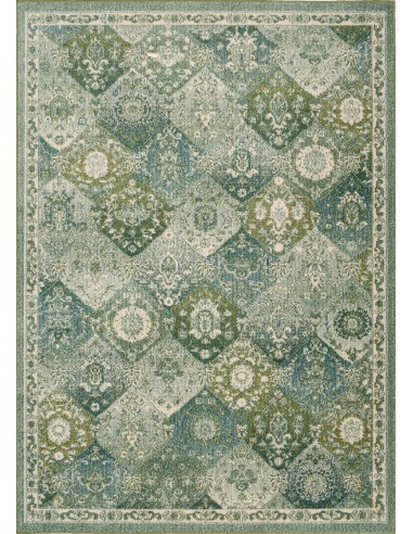 Tapis vintage vert à motif - ALANYA shop