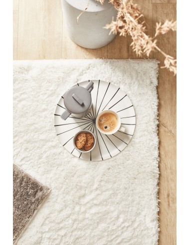 Tapis uni style moderne blanc - ALBA 50-70% off 