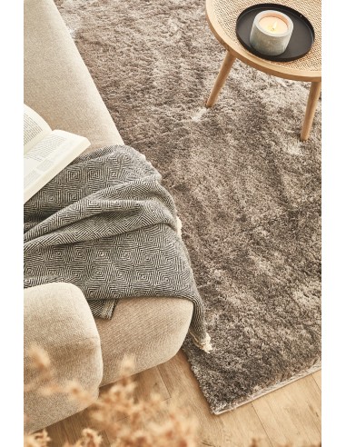 Tapis uni style moderne gris - ALBA pas cher