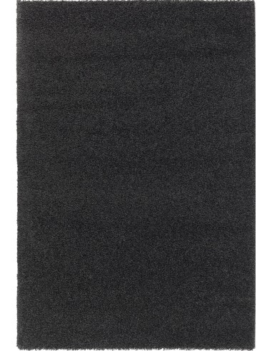 Tapis Shaggy uni noir les muscles