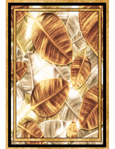 Tapis motif feuilles d'or les ligaments