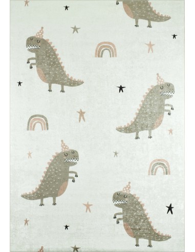 Tapis enfant à motifs dinosaures vert - DAKAR pas cheres