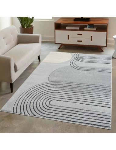 Tapis moderne aux motifs d'arches abstraits gris - LIAH votre restaurant rapide dans 