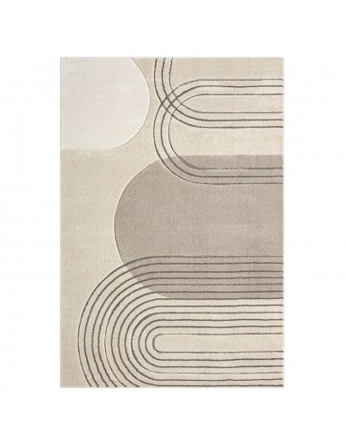 Tapis moderne aux motifs d'arches abstraits marron et blanc - LIAH sur le site 