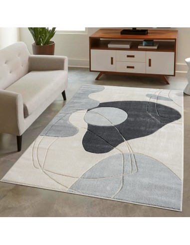 Tapis motifs abstrait gris - LIAH En savoir plus