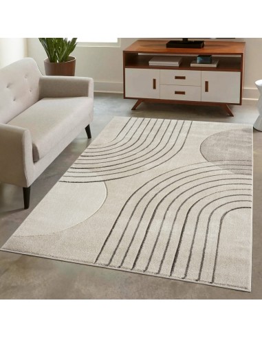 Tapis contemporain aux motifs abstraits marron - LIAH Toutes les collections ici