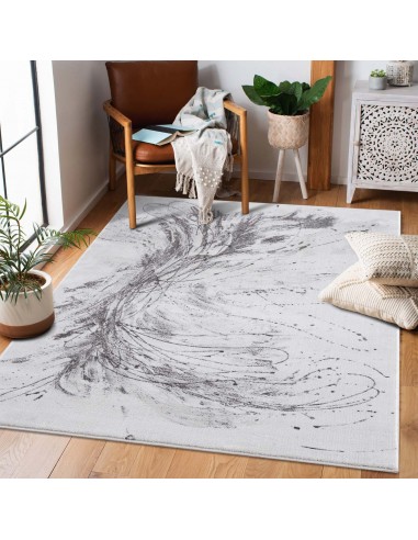 Tapis motif abstrait artistique gris - PRIA france