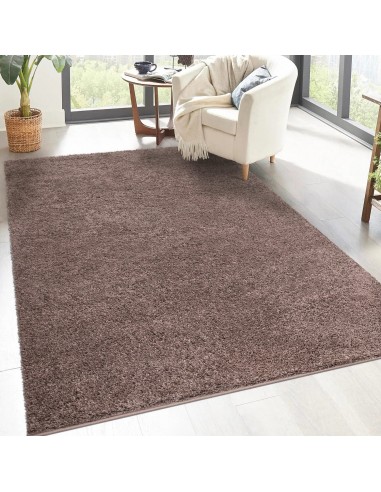 Tapis shaggy poils longs marron - TALIN JUSQU'A -70%! 