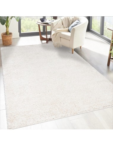 Tapis shaggy poils longs Crème - TALIN Jusqu'à 80% De Réduction