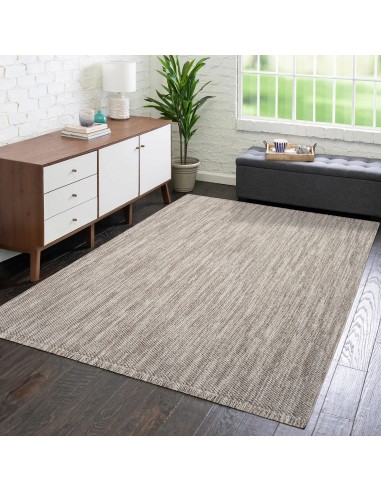 Tapis effet laine bouclée taupe uni - LANA l'évolution des habitudes 